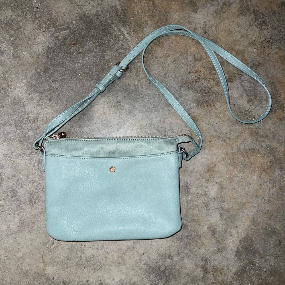 LC Lauren Conrad Light Blue Crossbody Bag